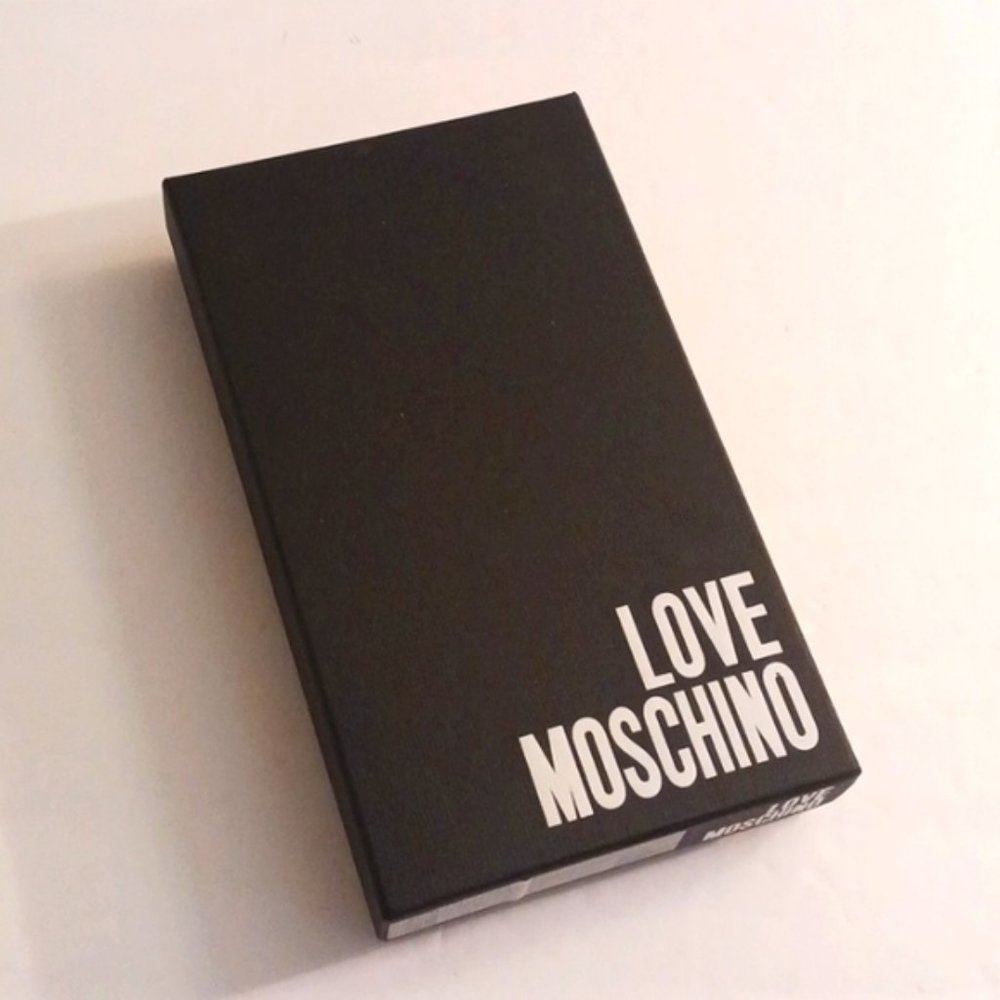 Love Moschino 5" ×8.5" ×1.5" empty box for wallet Black